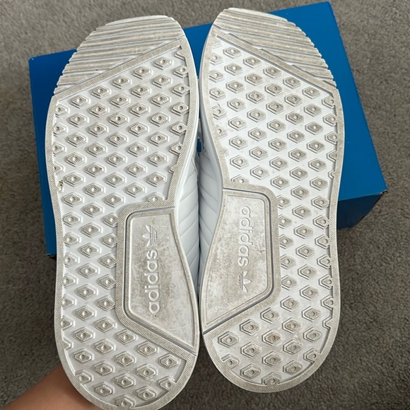ALL WHITE ADIDAS X_PLR J SHOES w/ box (size 5Y or 7 women) - Picture 6 of 11